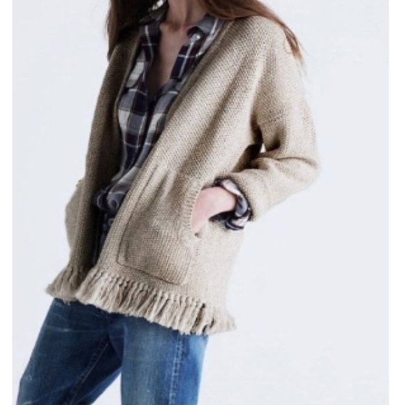 Madewell Memento Fringe Sweater Jacket - Picture 7 of 7